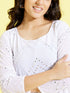 Girl's White Mirror Kurta Pyjama Set